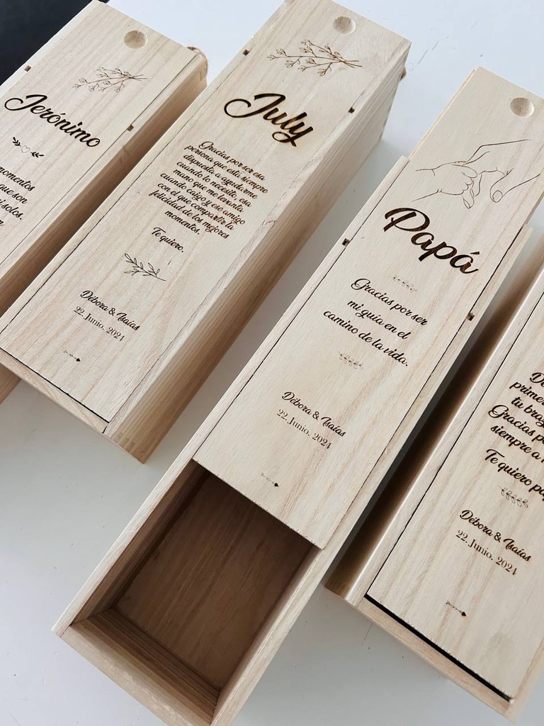 Caja vino personalizada