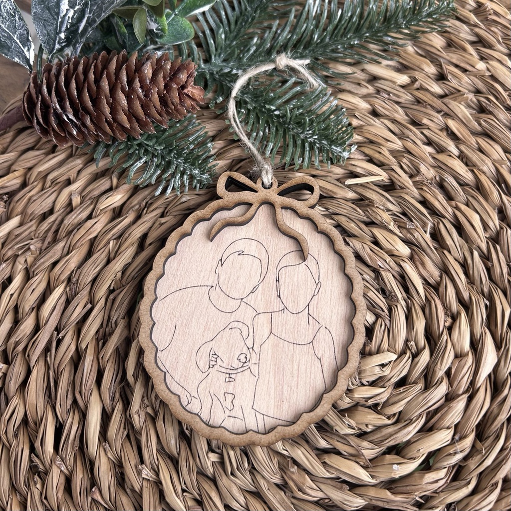 Adorno lazo con silueta