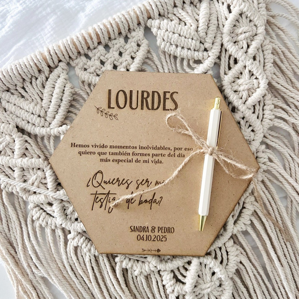 Placa para bolígrafo "testigo"