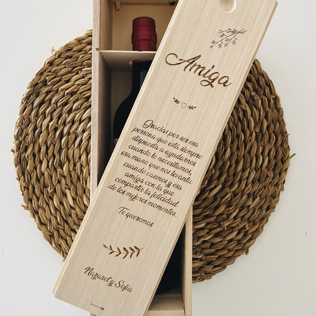 Caja vino personalizada