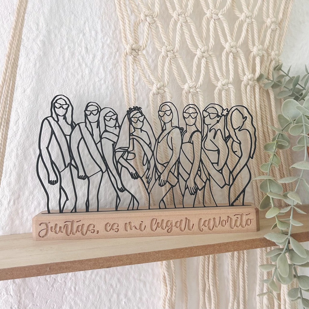 Silueta +8 + base con texto