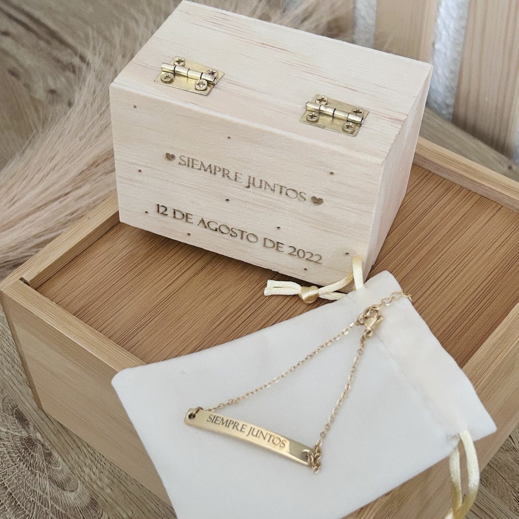 Esclava Acero inoxidable + Cajita personalizada