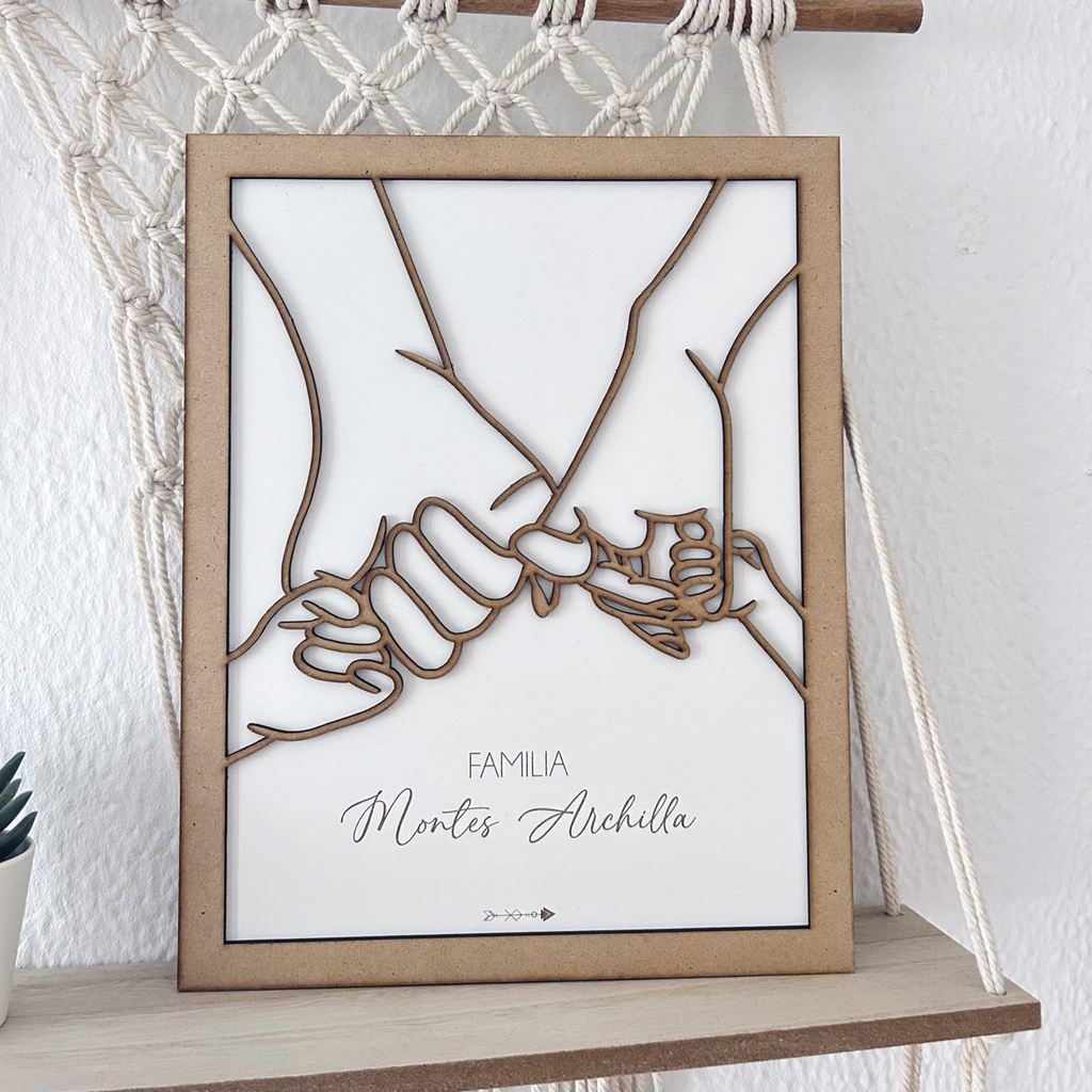 Cuadro manos entrelazadas