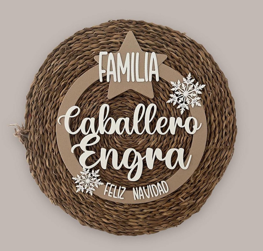 Corona navideña 3D personalizada