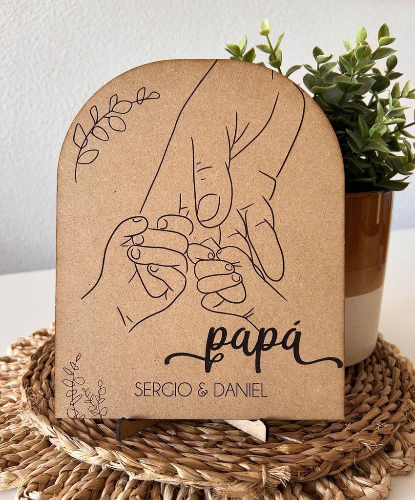 Placa madera papá